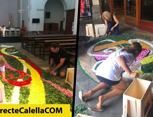L’Església s’engalana amb dues catifes de flors per celebrar la festa de Corpus