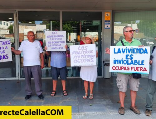 Veïns de Calella es concentren als Jutjats d’Arenys en contra de l’ocupació