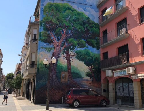 Nou mural artístic al lateral d’un edifici al carrer Barcelona