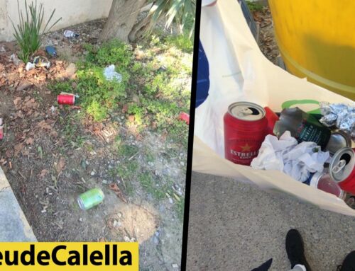 Lliçó de civisme recollint les restes d’un ‘botellón’: “no costa gens ser nets”