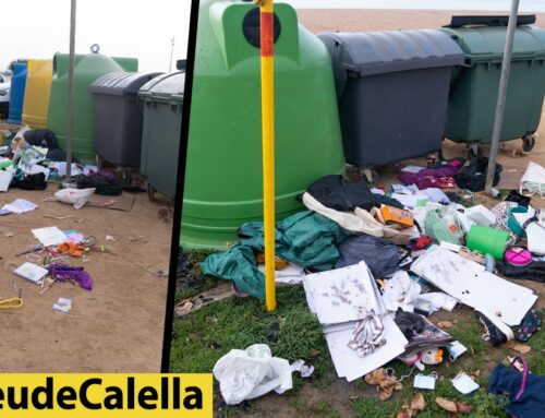 Productes nous escampats fora dels contenidors de la platja