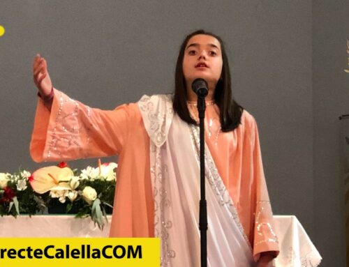 Daniela Llamazares interpreta l’Àngel de la Setmana Santa calellenca