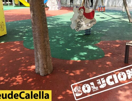 Arreglat el paviment de cautxú malmès de la plaça Vicenç Ferrer