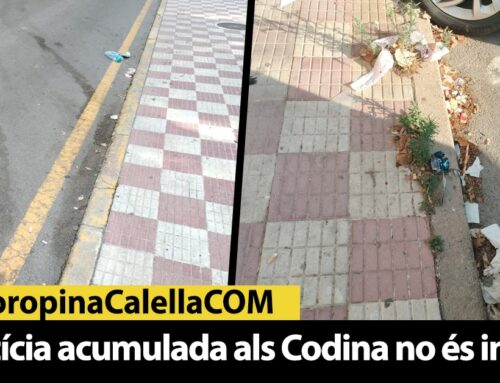 La brutícia acumulada als Codina no és invisible