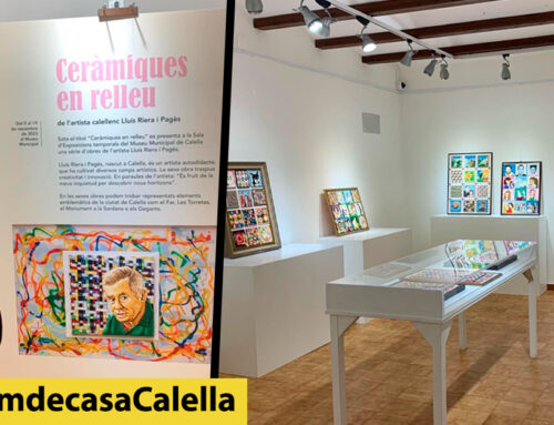 L’artista calellenc Lluís Riera exposa els emblemes de Calella fets de ceràmica