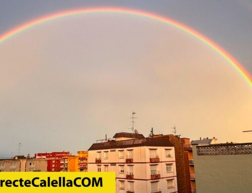 Un majestuós arc de Sant Martí acomiada el dia a Calella