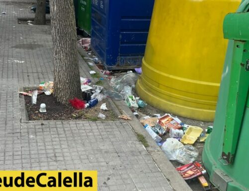 Deixalles llençades fora dels contenidors del carrer Doctor Vivas