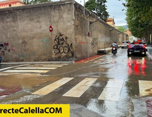 Una fuita d’aigua nega el carrer Ànimes
