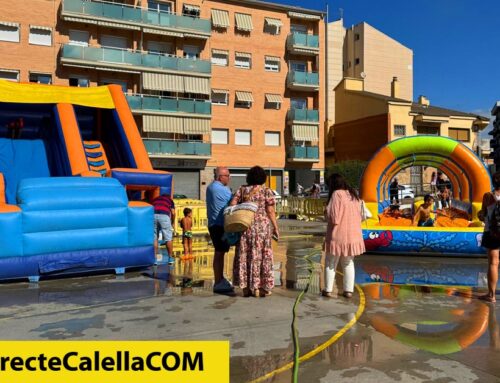La plaça Lluís Gallart es converteix en un parc aquàtic per un dia