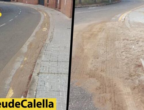 Queixes per no retirar l’acumulació de sorra als carrers pròxims a La Muntanyeta