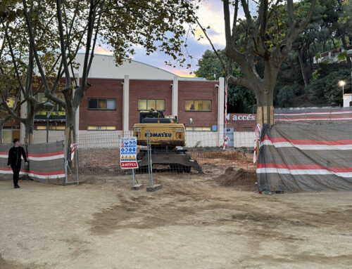 Obres al Parc Dalmau: es construeix un dipòsit de recollida d’aigües pluvials i se substituirà la coberta d’amiant del pavelló