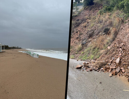 La borrasca Harry provoca esllavissades i obliga a restringir diversos accessos a Calella