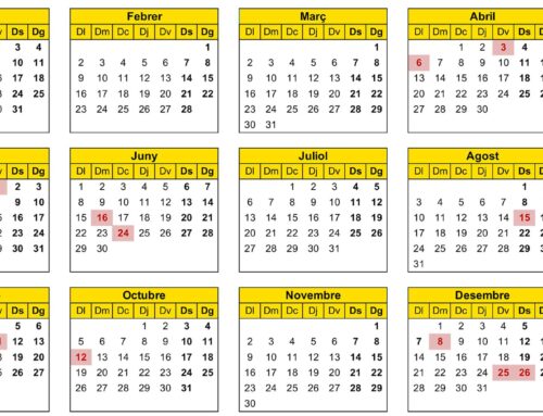 Calendari laboral 2026 a Calella: dies festius i ponts