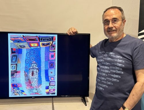 Josep Maria Colomer guanya el Trofeu Rafel Carpinell amb una artística visió del campanar des d’un tapís